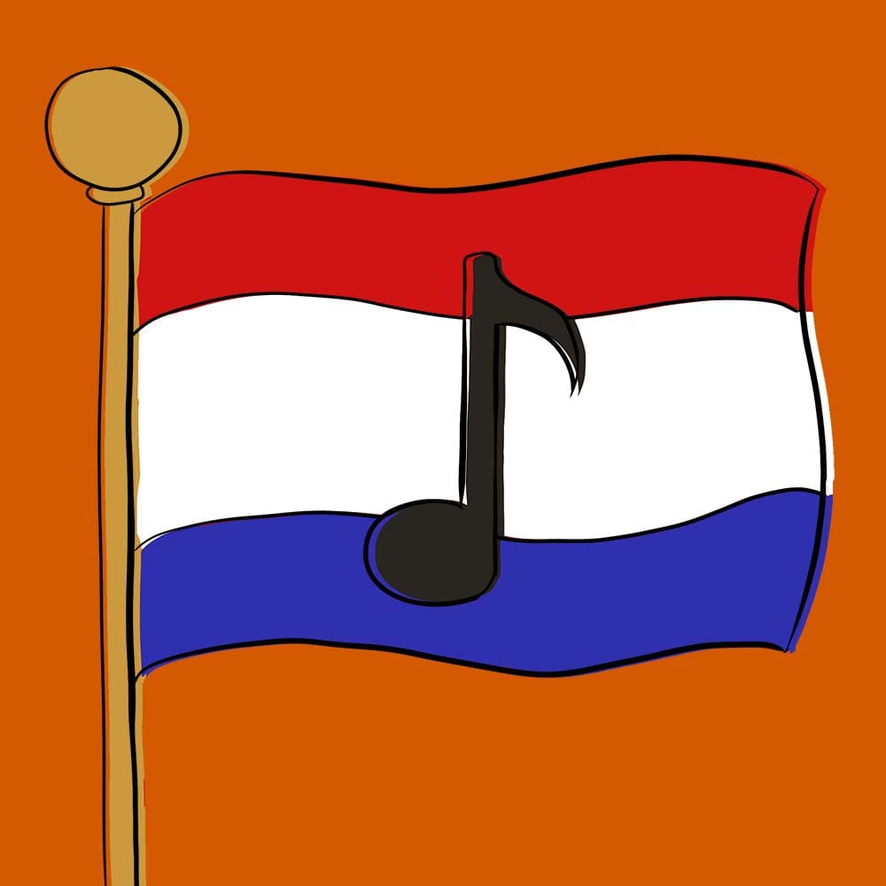 Drawing of the dutch flag