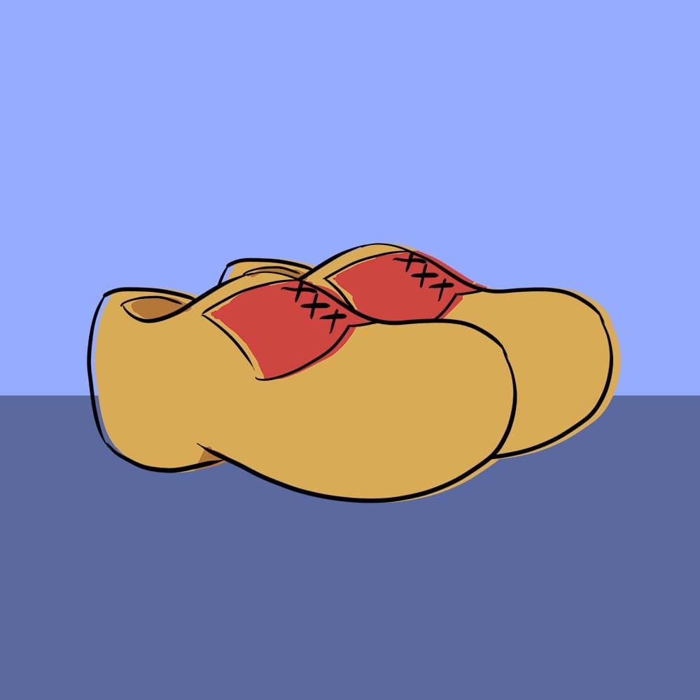 Drawing of clogs