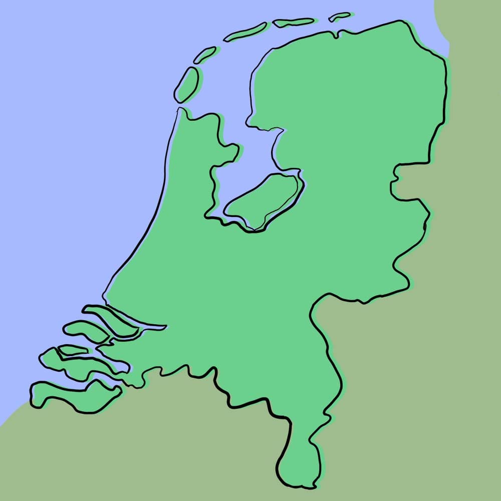 Drawing of the Netherlands